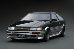 1/18 IG Ignition Model 1/18 Toyota Corolla Levin (AE86) 3-Door GT Apex (Black/Silver) Car Model IG0546