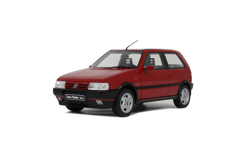 FIAT Uno Turbo i.e. ミニカー 1/18赤 1/18 OTTO 1990 Fiat Uno Turbo i.e Rosso Racing Red Car Model