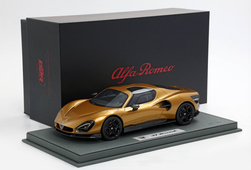 1/18 BBR Alfa Romeo 33 Stradale (Ochre Bronze Gold) Car Model