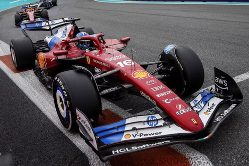 1/43 BBR 2025 Formula 1 Ferrari SF-25 Miami GP #16 Charles