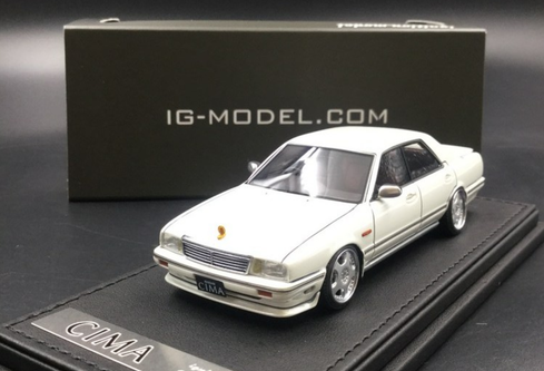 1/43 IG Ignition Model Nissan Gloria Cima (Y31) (White) Car Model