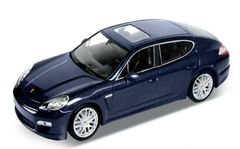 Porsche Panamera S Blue 1/24 Diecast Car Model by Welly (no retail box)