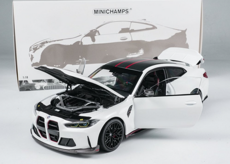1/18 Minichamps BMW M4 CSL G82 (White) Diecast Car Model