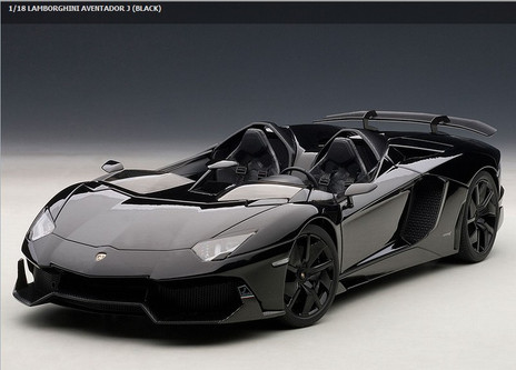 自動車 AUTOart Lamborghini Aventador J 1/18 1/18 AUTOart Lamborghini Aventador J (Black) Car Model