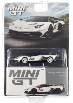 CHASE CAR 1/64 Mini GT Lamborghini Aventador SVJ 63 SVJ63 (Bianco