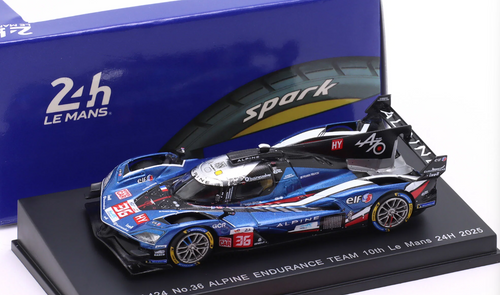 ミニカー Alpine A424 9th Le Mans 24H 2025 1/64 Spark Alpine A424 No.36 ALPINE ENDURANCE TEAM 10th Le Mans