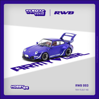 その他 FROM JAPAN 1/64 Tarmac Works Porsche 911 RWB 993 Army Girl (Purple Blue