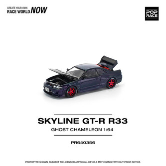1/64 Poprace Nissan Skyline GT-R GTR R33 (Ghost Chameleon) (Black
