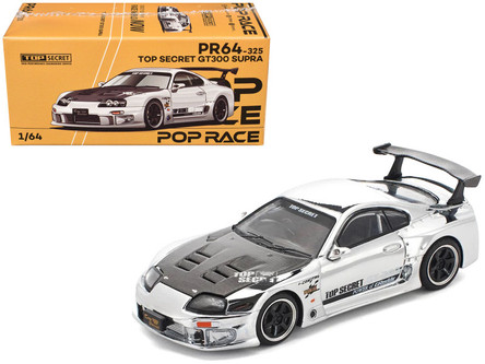 1/64 Poprace Toyota Top Secret GT300 Supra (Silver) Diecast Car