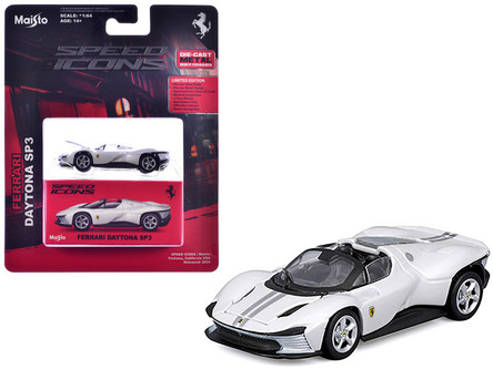 1/64 Maisto Speed Icons Ferrari Daytona SP3 (White) Diecast Car
