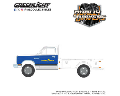 1/64 Greenlight 1981 Dodge Ram W350 Power Ram Dually Flatbed