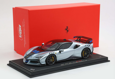 1/18 BBR Ferrari SF90 XX Stradale (Titanium Silver Grey) Car Model