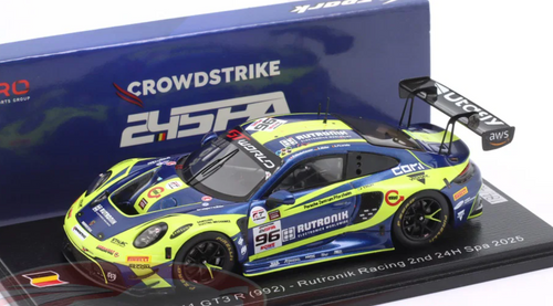 1/43 Spark Porsche 911 GT3 R (992) No.96 Rutronik Racing 2nd 24H