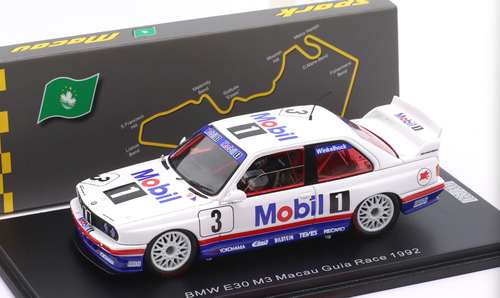 1/43 Spark BMW E30 M3 No.3 Macau Guia Race 1992 Joachim Winkelhock