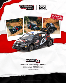 1/64 Tarmac Works 2024 Toyota GR YARIS Rally1 HYBRID Rally Latvia