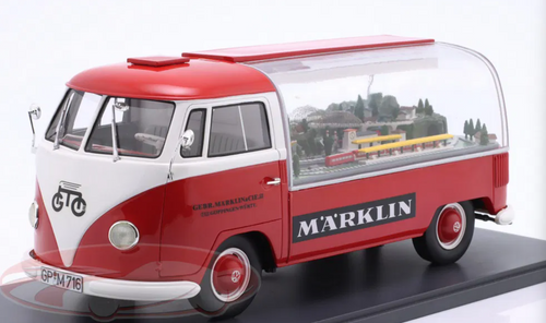 1/18 Schuco 1959 Volkswagen VW T1 Advertising Vehicle Märklin (Red
