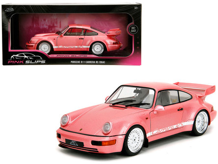Porsche 911 Carrera RS (964) Pink Metallic with White Stripes