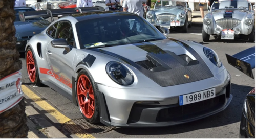 1/18 HH Model Porsche 911 992 GT3 RS (GT Silver with Red Wheels