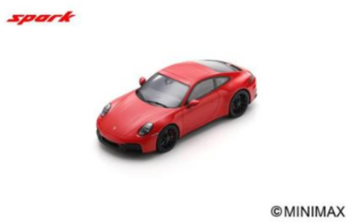 1/18 Spark Porsche 911 Carrera GTS Coupe (992.2) (Guards Red) Car