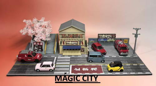 1/64 Magic City Japan Restaurant with Cherry Blossom Tree