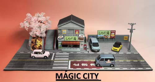 1/64 Magic City Japan Sento, Onsen Ryokan with Cherry Blossom Tree