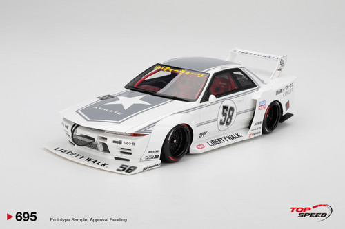 1/18 Top Speed Nissan GT-R32 Liberty Walk Kaido Works TAS 2025 Car