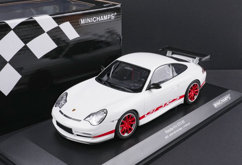 オートアート 1/18 ポルシェ911 GT3RS(996) レッド/ホワイト 1/18 Minichamps 2002 Porsche 911 (996) GT3 RS (White with Red