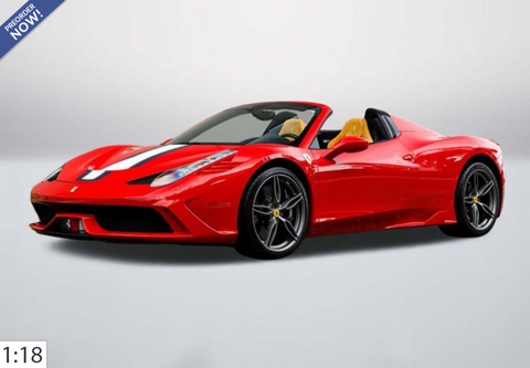 1/18 BBR Ferrari 458 Speciale A Spider (Rosso Corsa Red with Beige