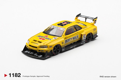 (2点) Nissan LB-ER34 Silhouette SKYLINE 1/64 Mini GT Nissan Skyline GT-R R34 Nissan LB-ER34 Super