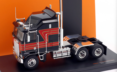 1/43 Ixo 1976 Kenworth K100 Aerodyne Truck (Black & Red) Diecast