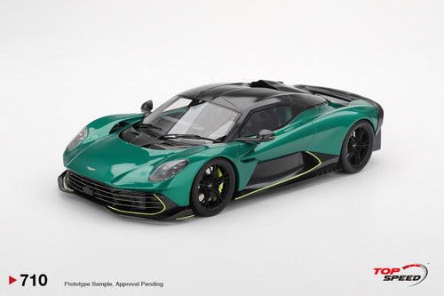 1/18 Top Speed Aston Martin Valhalla Podium Green Car Model