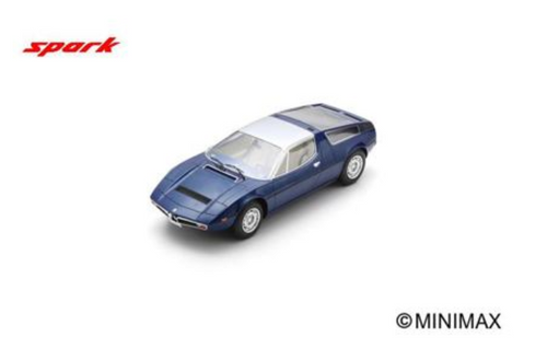 1/18 Spark 1971 Maserati Bora (Dark Blue) Car Model - LIVECARMODEL.com