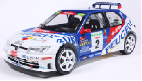 1/18 Solido 1998 Peugeot 306 Maxi White #2 G. Panizzi, H. Panizzi