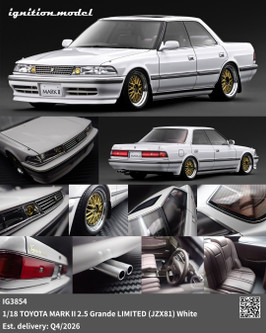1/18 IG Ignition Toyota Mark II 2.5 Grande Limited (JZX81) (White
