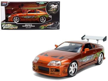 Brian's Toyota Supra Orange Color Brush Finish 25 Years of Fast