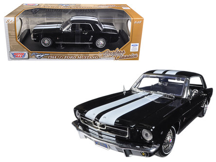 1/18 Motormax 1964 1/2 Ford Mustang Hard Top (Black with White