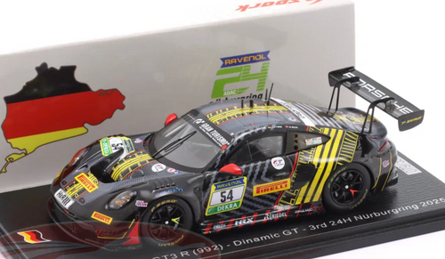 1/43 Spark 2025 Porsche 911 (992) GT3 R #54 3rd 24h Nürburgring