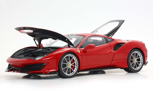 1/18 BBR Ferrari 488 Pista (Rosso Corsa Red) Full Open Diecast Car