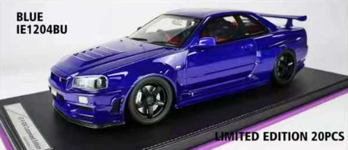 ハリー 1/12 Ivy Nissan Skyline GT-R R34 Customized Edition (Blue) Car