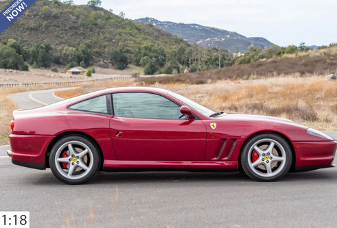 1/18 BBR 1996 Ferrari 550 Maranello (Rosso Monza Red with Cream