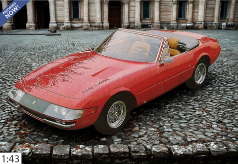 1/43 BBR Ferrari 365 GTB/4 Daytona Spider (Rosso Corsa Red) Car