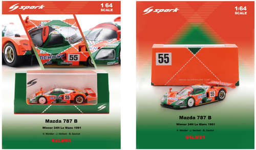 1/64 Spark 1991 Mazda 787B #55 Winner 24H Le Mans V.Weidler, J