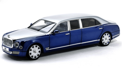 1/18 Almost Real Bentley Mulsanne Grand Limousine by Mulliner (Blue / Silver) Diecast Car Model