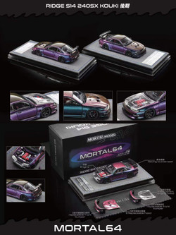 1/64 Mortal Nissan Silvia S14 Kouki (Holographic Purple) Diecast
