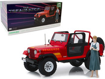 1983 Jeep CJ-7 Renegade Red with Sarah Connor Figurine "The Terminator" (1984) Movie 1/18 Diecast Model Car by Greenlight