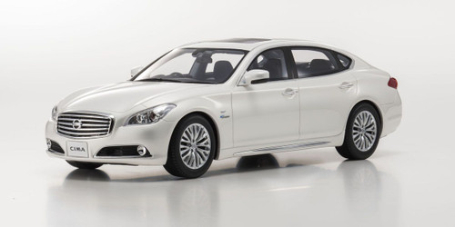 505Cスペシャルエディション 1/18 Kyosho Nissan CIMA Hybrid White Car Model