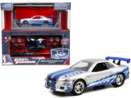 NEW BOXED blue JADA FAST AND FURIOUS 1/32 BRIAN'S NISSAN SKYLINE GT-R BNR34