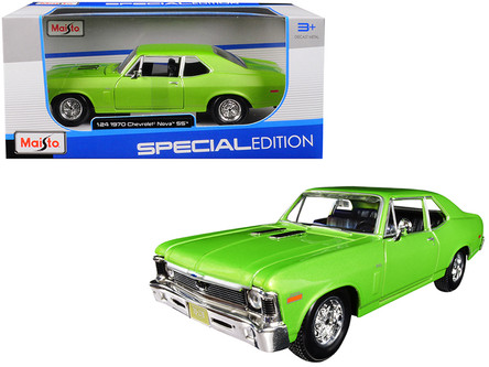 Green Maisto 1:24 W/B Special Edition 1970 Chevrolet Nova SS Diecast Car 31262 Green Maisto 1:24 W/B Special Edition 1970 Chevrolet Nova SS Diecast Car 31262