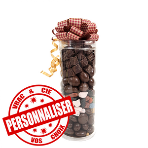 Petit cylindre en chocolat personnalisé Petit cylindre en chocolat personnalisé