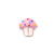 Cupcake rose figurine en bonbon
